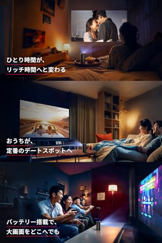 undefined Anker Nebula Capsule 3 & 公式プロジェクタージンバルスタンド (Capsuleシリーズ用) (小型 Google TV搭載 モバイル プロジェクター とスタンドセット)【家庭用 フルHD Netflix対応 200ANSI ルーメン 最大120インチ 大画面 天井投影 自動台形補正 オートフォーカス バッテリー内蔵 ホームシアター アンカー ネビュラ カプセル 3】 の商品画像 2