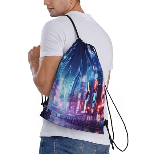 hacker era print Drawstring Bag Sack Gym Bag Ditty Bag for Gym Traveling, Hiking, Yoga, Shopping for Adult3