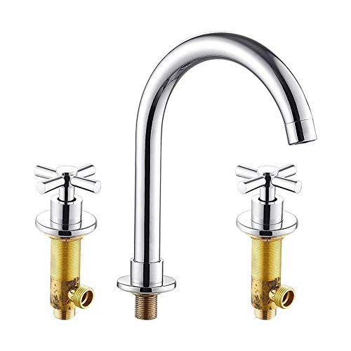 Robinet de cuisine chromé au style européen chic avec double poignée