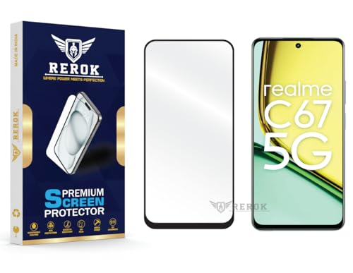Image of Gorilla Tempered Glass Screen Protector Compatible with Realme C67 5G [Pack of 1] | Edge-to-Edge, Bubble-Free, Case Friendly, Easy Installation Kit