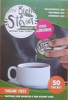 Viva Stevia Blend is a natural alternative to sugar for weight loss and keto diets, 50 sachets