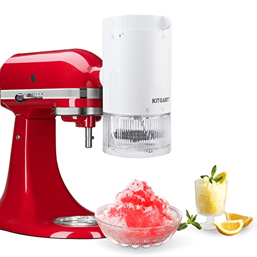 Shave Ice Attachment for KitchenAid Stand Mixers, Ice Shaver Attachment, Snow Cone Attachment/Maker, White (Machine/Mixer Not Included)