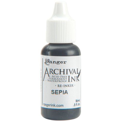 Bulk Buy: Ranger Archival Reinker .5 Ounce Sepia (3-Pack)
