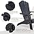 Psilvam Adirondack Chair, Oversized Poly Lumber Fire Pit Chair with Cup Holder, 350Lbs Support Patio Chairs for Garden, Weather Resistant Outdoors Seating, Relaxing Gift for Father & Mother (2, Black)