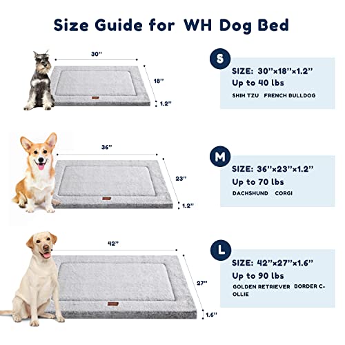 Figopage Stylish Dog Bed For Crate With Removable Machine Washable Cover, Dog Crate Mat Pad With Soft Faux Fur Anti-Slip Kennel Pet Bed Mats For Sleeping #TOP3