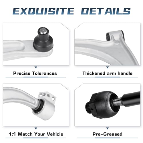 Autsurles XACT0045CA Front Lower Control Arm With Ball Joint Assembly Passenger Driver Side Inner Outer Tie Rods Sway Bars Suspension Kit For 2005-2012 Chevrolet Chevy Malibu Pontiac G6 Saturn Aura thumb #3