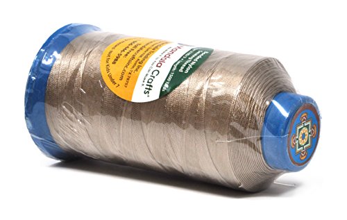 image for Mandala Crafts Bonded Nylon Thread Khaki Heavy Duty Sewing Threads - 1