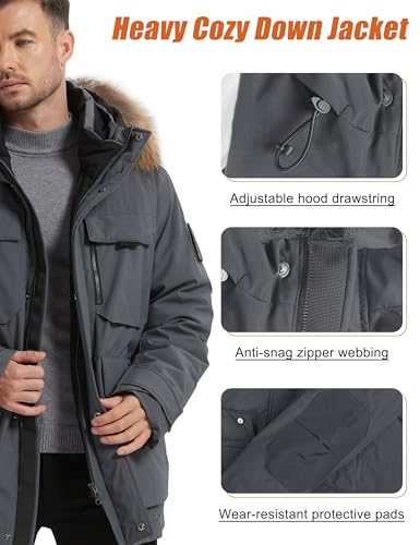 Image of HARD LAND Men's Down Jacket Packable heavy parka Jacket