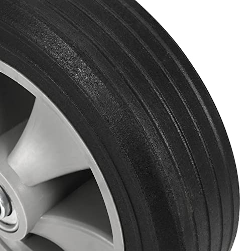 2 pack 8 inch solid rubber replacement wheels flat free hand truck tires with 5834 axle hand truck replacement wheels for cart wagons wheelbarrow dolly trolley 330 lbs max load