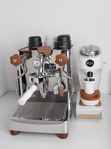 Image of Normcore 58mm Bottomless Portafilter, Naked Portafilter Fits Lelit, Flair 58, ECM, Rocket, Sanremo, Synesso, VBM, Fits E61 Group Heads Espresso Machines, Included 18g Basket, White