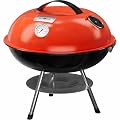 GasOne 14-inch Portable Charcoal Barbecue Grill with Thermometer – Red
