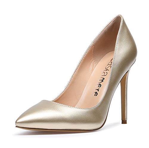 Image of Castamere Womens High Heels Pointed-Toe Slip-on Stilettos Pumps 4Inch Heel Shoes