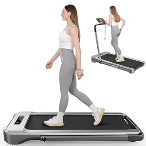 THERUN Under Desk Treadmill, Folding 2 in 1 Treadmill 265 lb Capacity 3.0 HP 18.13 Inch Widen Running Belt Walking Pad with APP Control, Remote Control for Home, Office