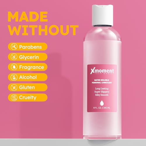 Image of Liquid Water Based Lube, Fragrance-Free pH-Balanced Personal Lubricant Without Glycerin & Parabens, Slippery Massage Gel for Women, Men and Couples (8oz)