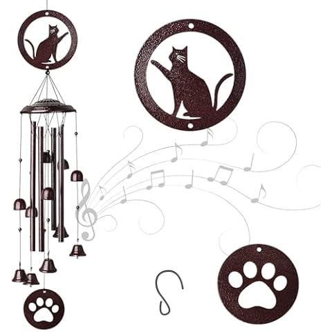 Elegant Cat Wind Chimes for Gardens Cover