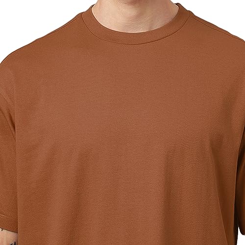Image of Free Authority Loose Fit Solid Black Tshirt for Men