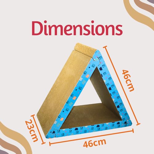 Foodie-Puppies-Scratching-Post-with-Catnip-for-Cats-and-Kittens-Delta-Scratcher-Corrugated-Cat-Scratcher-Cardboard-for-Indoor-Cats-Kitten-for-Furniture-Protection-Durable-Texture-Design