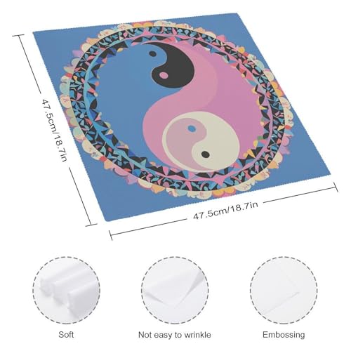Servilletas de Tela con Patrón Yin Yang 4 Piezas miniatura 2