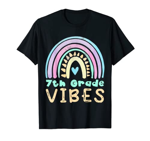 Equipo de maestros Rainbow de séptimo grado para niños y niñas, séptimo grado Camiseta