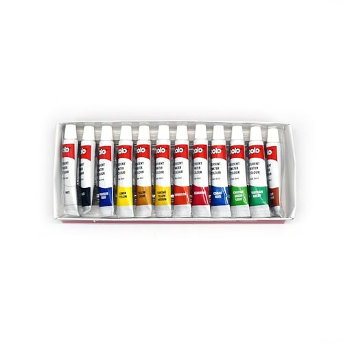Image of polo Student Watercolor Paint Set - 12 Vibrant Color Tubes | Non-Toxic Watercolours for Beginners, Students & Artists | Ideal for School & Hobby Projects