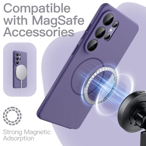 Image of JETech Magnetic Silicone Case for Samsung Galaxy S26 Ultra, Heron Purple