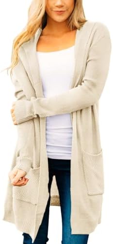 MEROKEETY Long Cardigans for Women 2026 Fall Winter Hooded Long S...