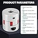 Wellenkupplung 10mm bis 19mm L40xD42 Wellen Pflaume Kupplungskoppler Flexibles Elastischer Aluminium für Servomotor, Schrittmotor, Encoder, Maschinen-Plattform