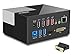 Produktbild WAVLINK USB 3.0 Universal Docking Station, Dual Display Dockingstation, HDMI, DVI/VGA, Gigabit Ethernet, 2 X USB-Ladeanschluss, 4 USB-Datenanschlüsse, Audio Ports, für Windows 7/8/10, Mac, Schwarz