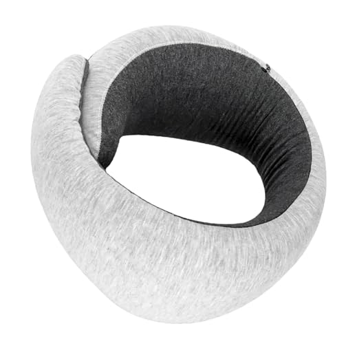 Travesseiro de viagem com suporte de cabeça de pescoço, ajustável, reduz a fadiga, economiza espaço,