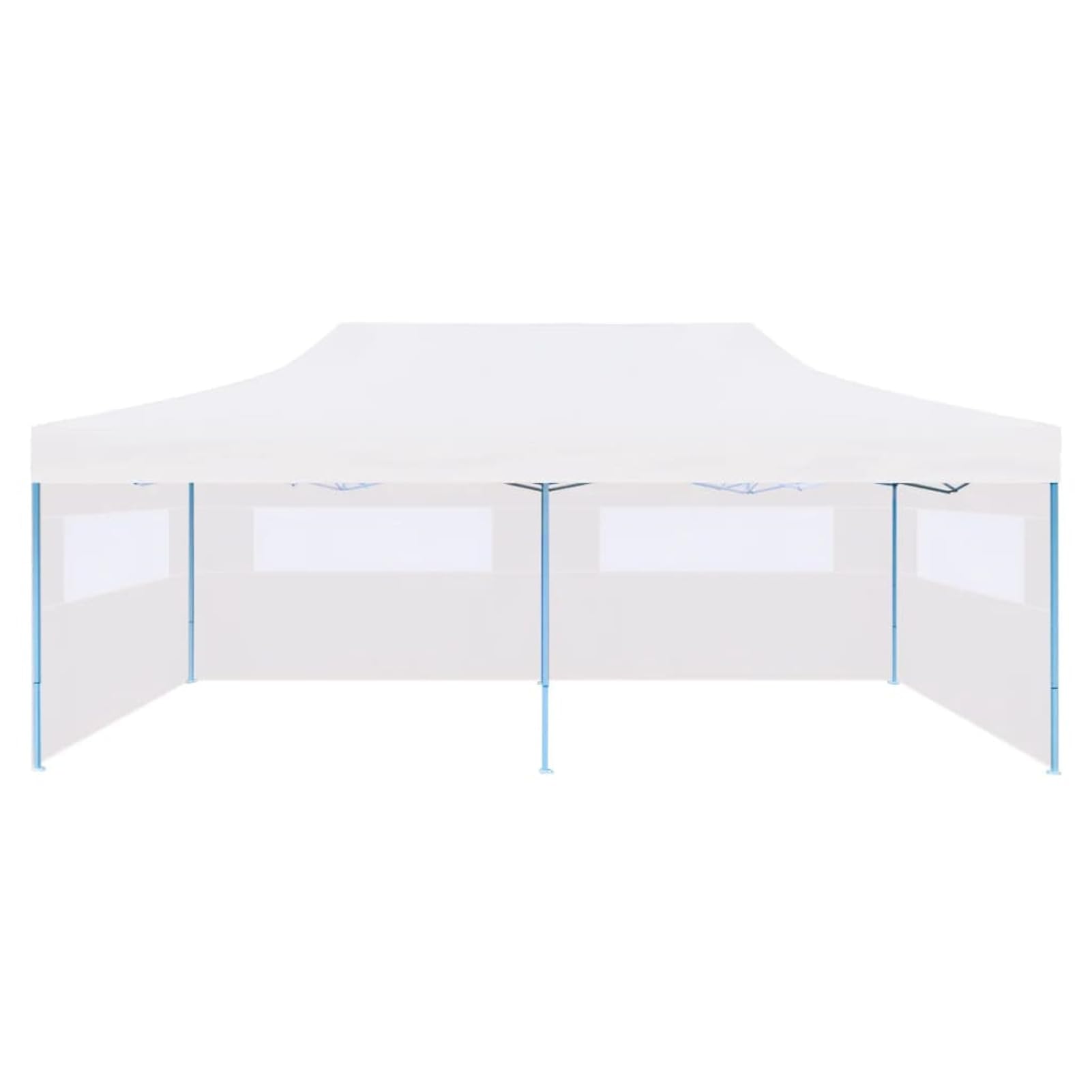 Tenda Pieghevole Pop-Up con Pareti Laterali 3x6m Acciaio Bianco,Tenda Pieghevole,Tenda da Campeggio,Tende da Campeggio Familiari