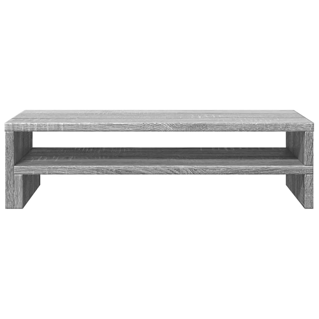 Mangloder Monitorständer Grau Sonoma 54x22x15 cm Holzwerkstoff mit Stauraum für Arbeitsplatz Ergonomie und Kabelmanagement für Homeoffice und Büro