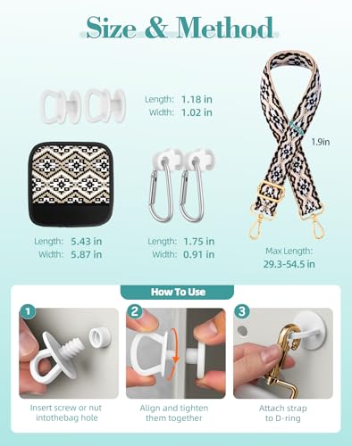 Image of Bag Strap Crossbody Charms for Bogg Bag Accessories - Shoulder Strap Neoprene Luggage Handle Wrap for Suitcase & 2 Key Holders Cross
