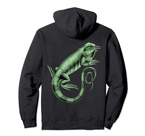 Iguane Lézard Reptile Leguan Vert Animal Herpétologiste Sweat à Capuche