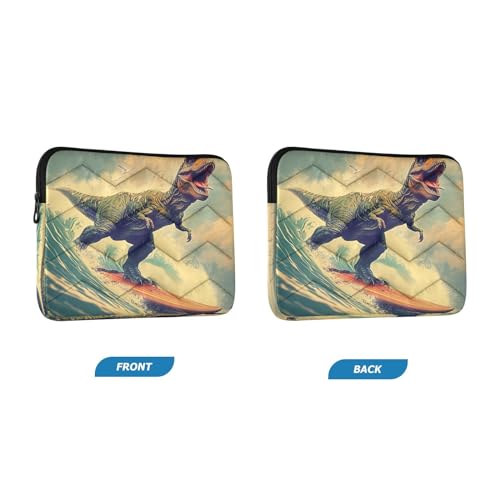 Funda para portátil de 13-14 pulgadas impermeable con diseño de dinosaurio miniatura 2