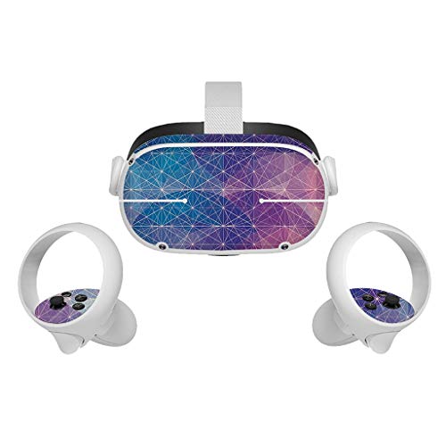 KYSA Adesivo para Oculus Quest 2 VR Headset Realidade Virtual Cartoon Decalques Protetcive Película