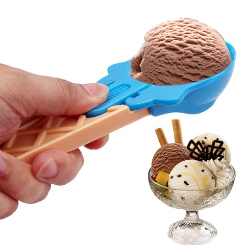 Maciun Cuchara de helado con gatillo, cuchara de galletas para hornear, práctica cuchara antiadherente, ligera, multifuncional, liberación de gatillo para helado