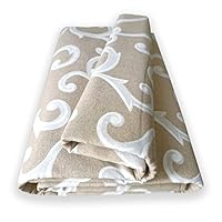 Home Tresor Copriletto Telo Arredo Granfoulard Copridivano 3 Posti, Telo Copritutto Arredatutto Letto Matrimoniale Made in Italy Tinta Unita Due Piazze cm. 240x280 Green