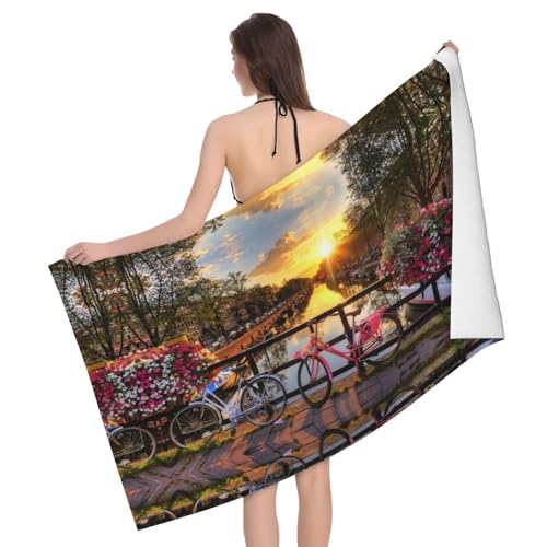 Serviette de bain microfibre absorbant séchage rapide natation plage 130x80