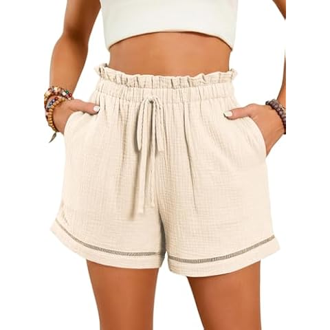 Dokotoo Women's Linen Beach Shorts Cover