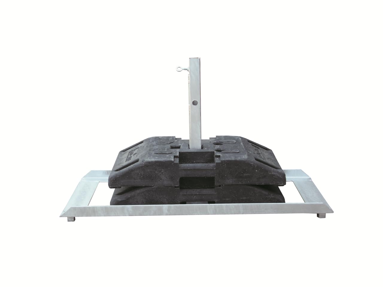 Soporte para carteles según TL Clase de peso K4 galvanizado – Tamaño base: aprox. 1200 x 450 mm.