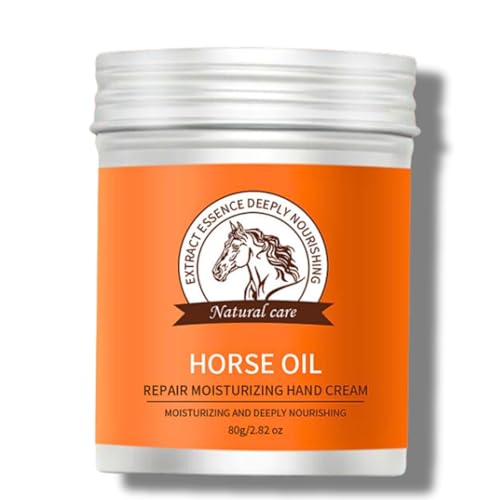 Crema de aceite de caballo para manos secas y ásperas, que evita que la piel se pele y se agriete, loción hidratante y nutritiva profunda, de rápida absorción, no grasa (1pc)