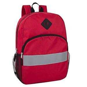 Trail maker Kids Reflective Backpack for School, Colorful Backpack with Reflector Strips, Side Pocket, Padded Straps