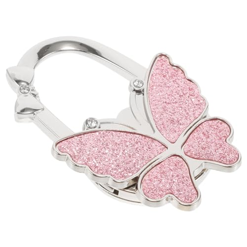 Mipcase Portable Butterfly Bag Hook for Tables Decorative Handbag Holder with Design Matte Sparkle Finish for Luggage Cosmetic Bags Space Saving Purse Hanger