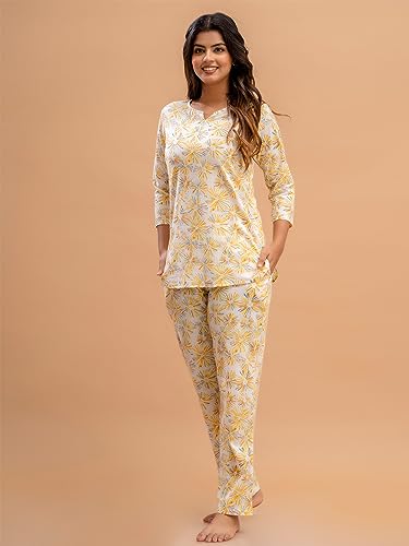 Image of feranoid Women Full Sleeves Cotton Nightsuits