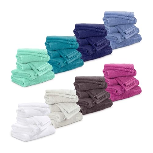 Möve Handtuchset New Classic 10-TLG Handtücher - 2x20x15cm+2x30x50cm+4x50x100cm+2x67x140cm, 100% Baumwolle, Grey