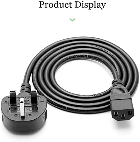 BSWL UK Power Cable 1.5 Metre UK Plug Kettle Lead Power Cord 3 pin Mains Power Lead for PC, Monitors, Electric Kettles, Rice Cookers, etcs
