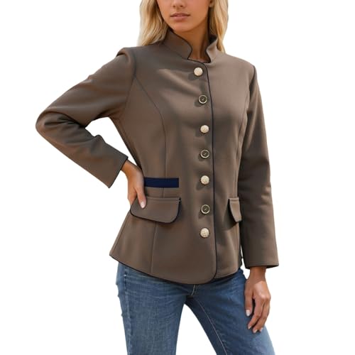 Vêtements automne demi manteau parka femme militaire