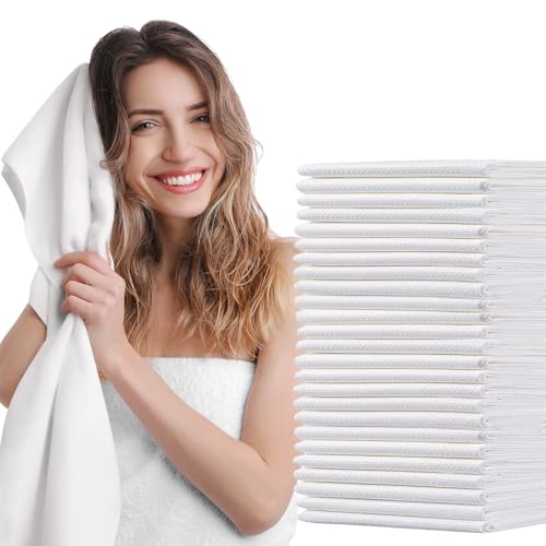 Luriseminger 50pcs 40 x 80cm Einweg Handtücher 70g/ Einweghandtücher für Kosmetik Einmalhandtücher für Friseur Beauty Sauna Massagezentren Hotel Camping