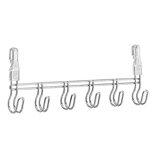 iDesign Tru-Grasp Steel/BPA-Free Plastic Under-Shelf Organizer Hooks - 10.6