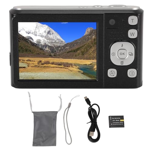 Cámara digital compacta portátil 16x zoom 4K UHD negro miniatura 6